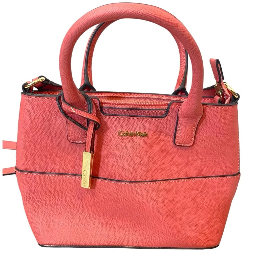 Calvin Klein Small Tote Crossbody Purse in Baby Pink - Picture 12 of 15